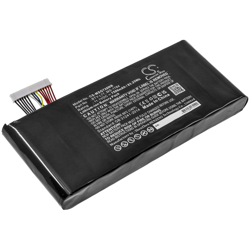 Notebook battery MSI WT72 6QJ (CS-MSG720NB)