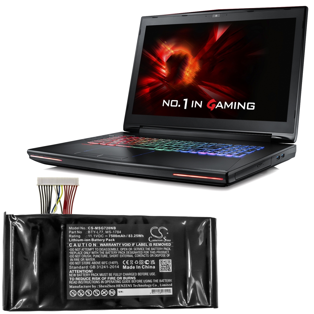 Notebook battery MSI GT72VR-6RDAC16H21(001785-SKU34) (CS-MSG720NB)