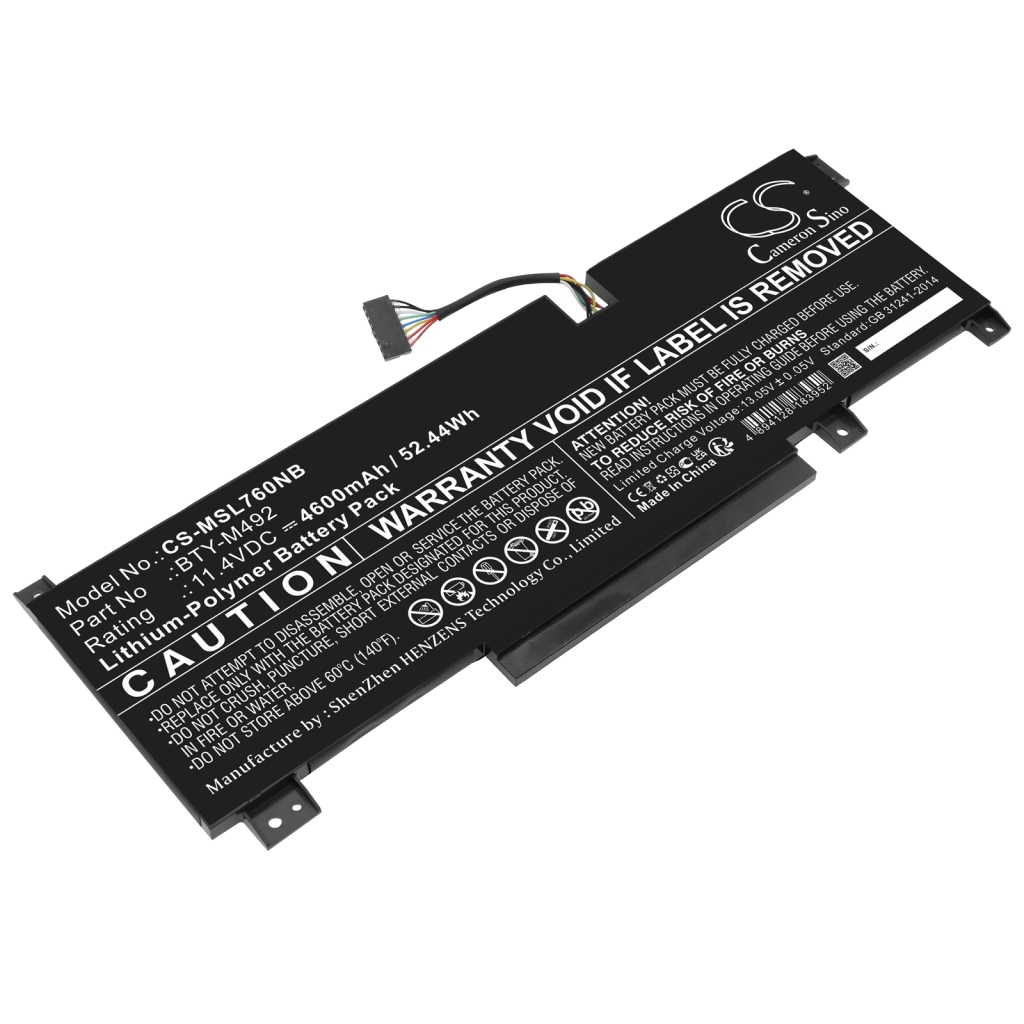 Notebook battery MSI Pulse GL76 11UCK-408IL (CS-MSL760NB)