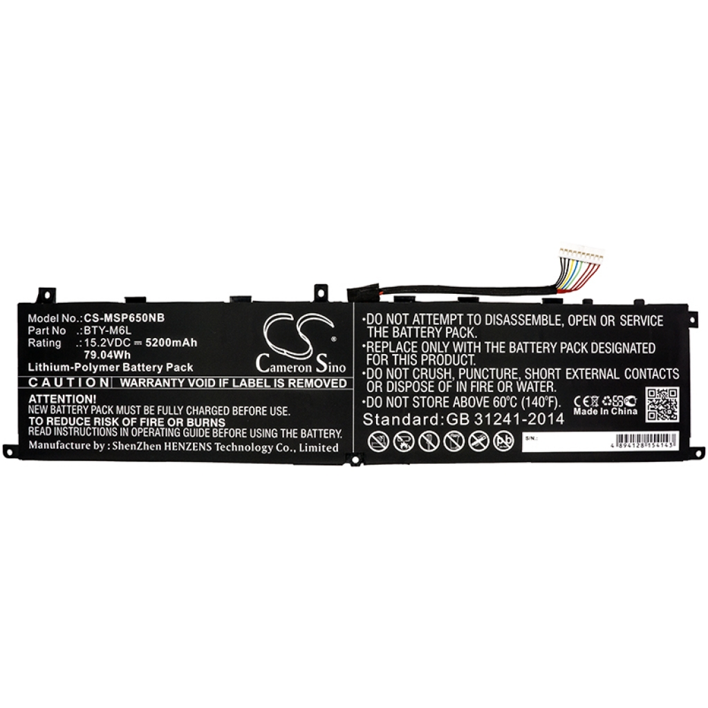 Notebook battery MSI CS-MSP650NB