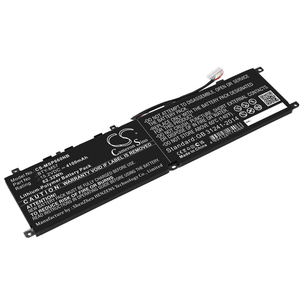 Notebook battery MSI CS-MSP660NB