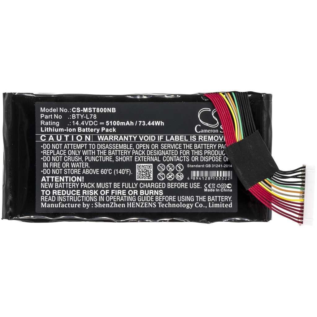 Notebook battery MSI GT73VR-6RE (CS-MST800NB)