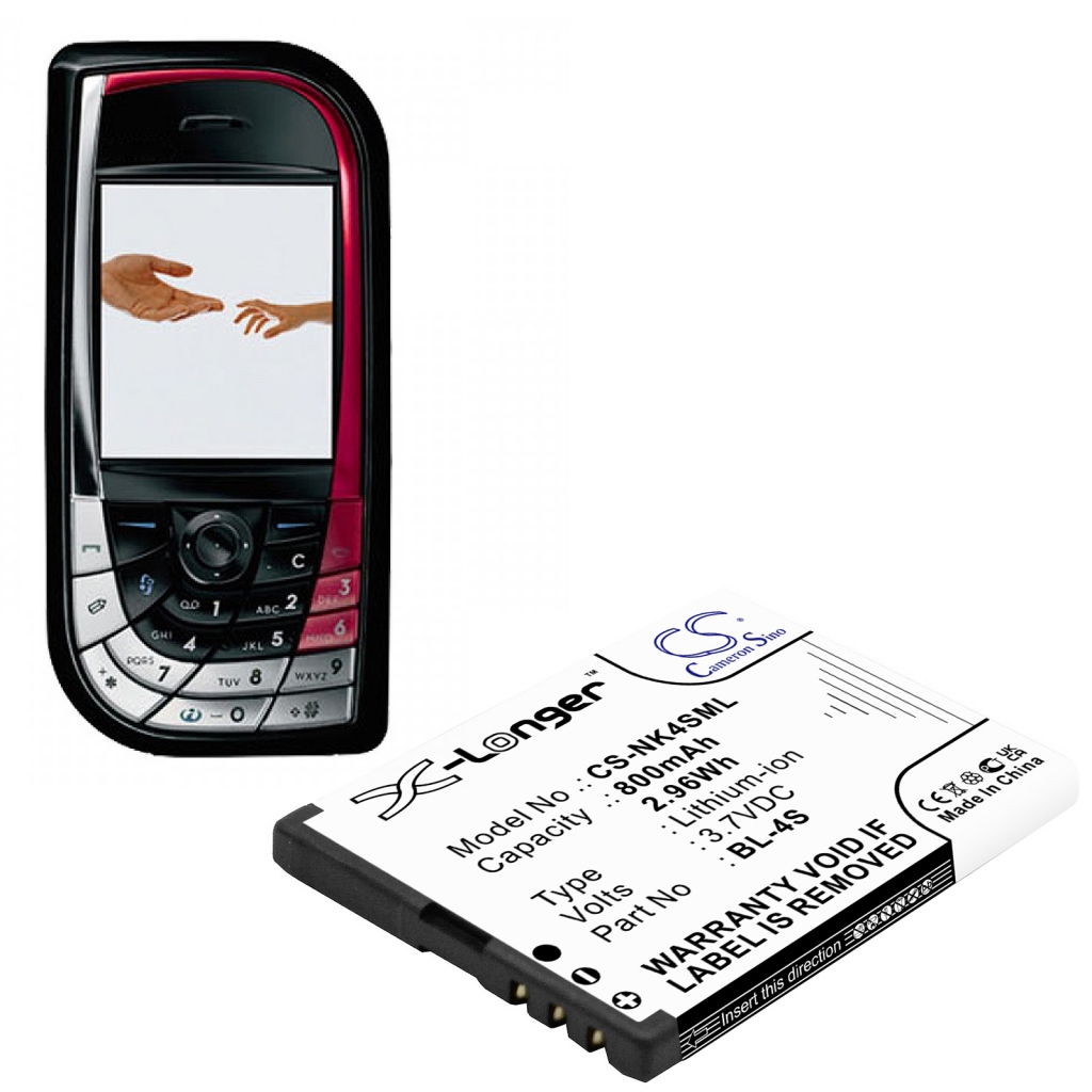 Mobile Phone Battery Nokia 3600 slide (CS-NK4SML)