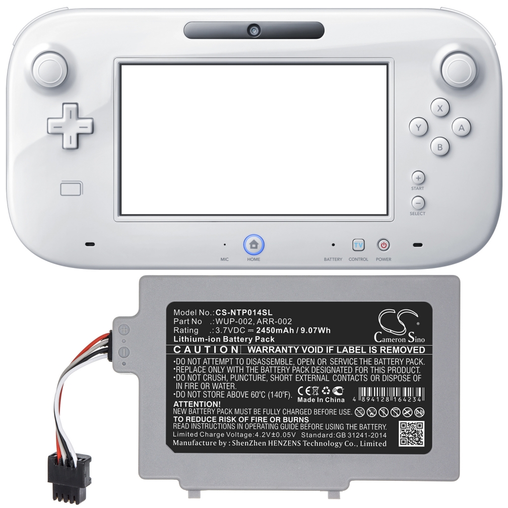 Elemek játékkonzolokhoz Nintendo Wii U 8G GamePad (CS-NTP014SL)