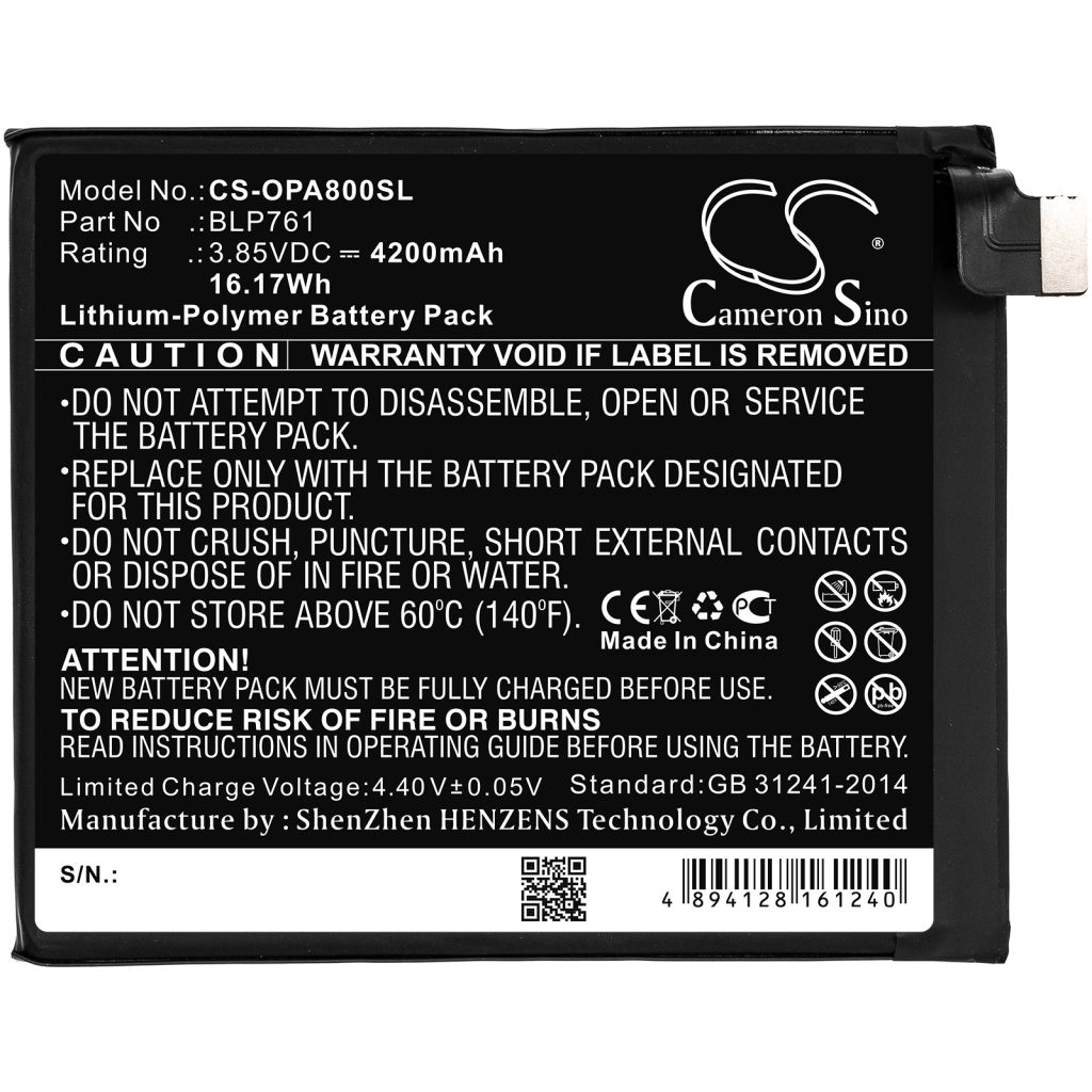 Mobile Phone Battery Oneplus CS-OPA800SL