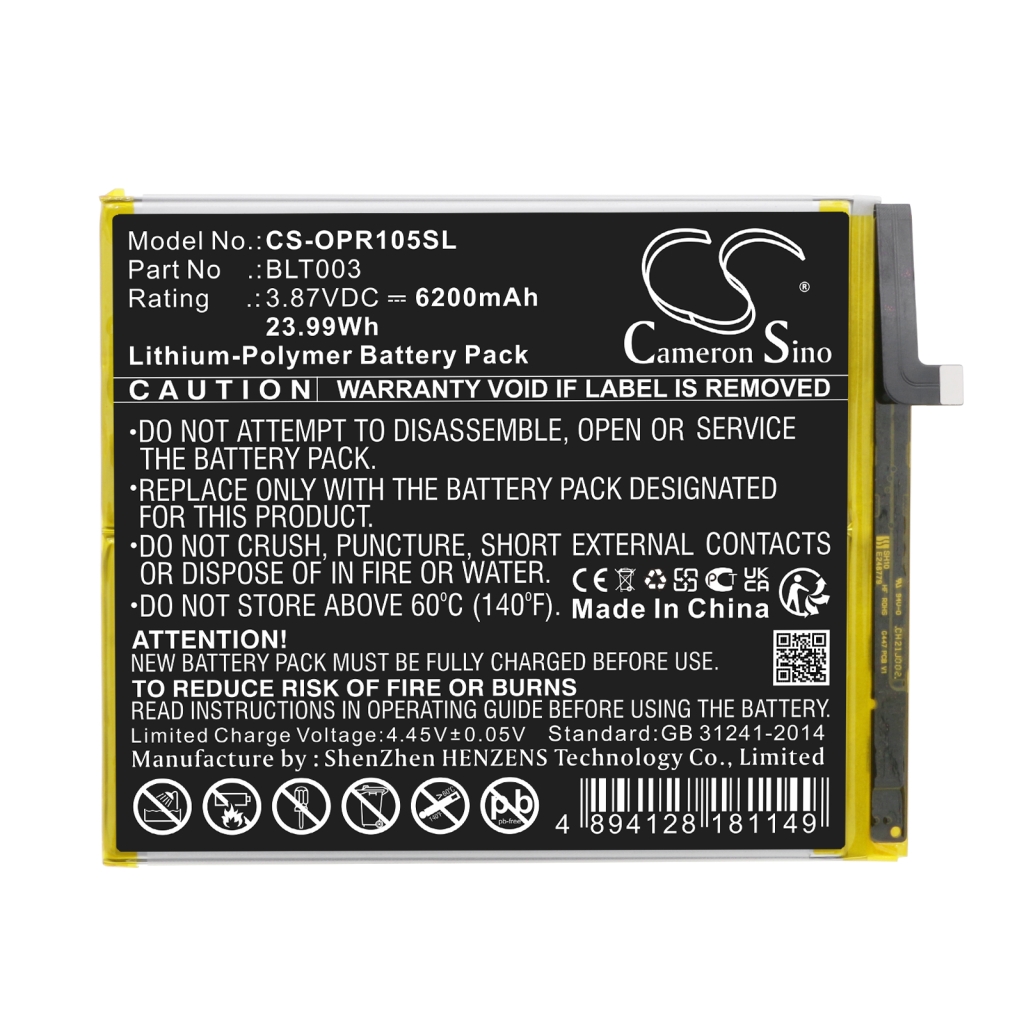 Tablet Battery Oppo RMP2105 (CS-OPR105SL)