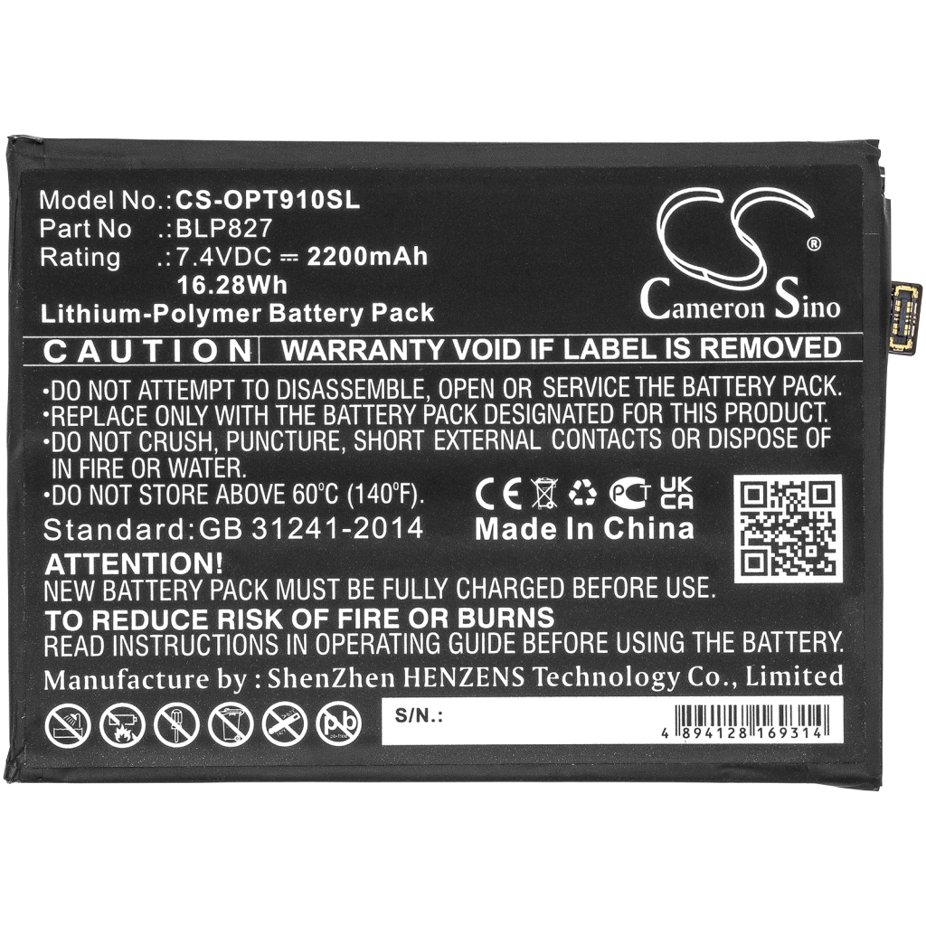 Mobile Phone Battery Oneplus LE2127 (CS-OPT910SL)