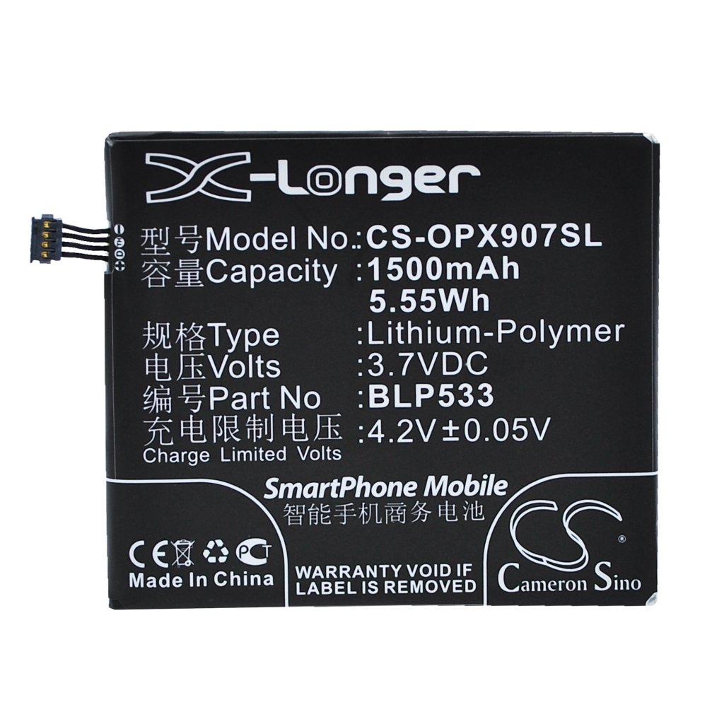 Mobile Phone Battery OPPO CS-OPX907SL