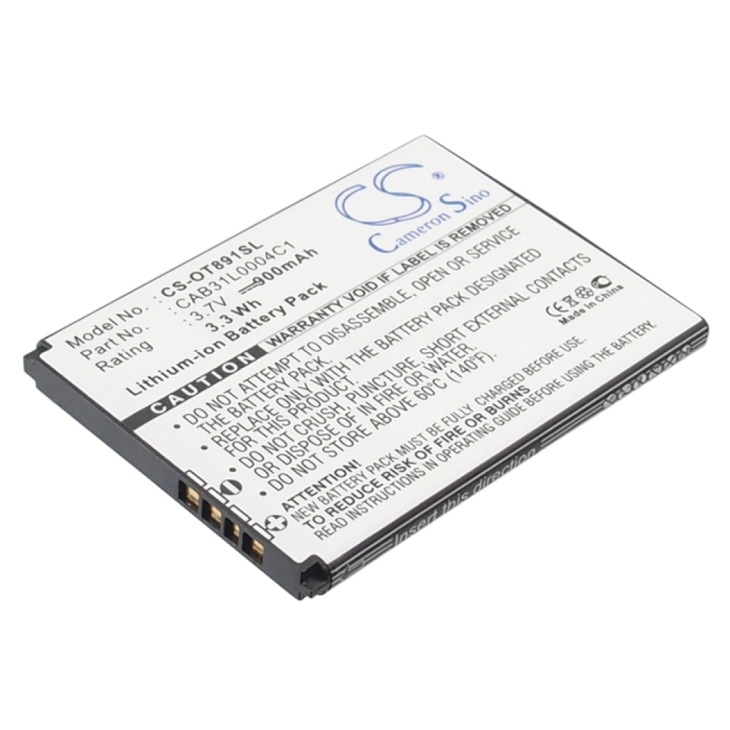 Mobile Phone Battery Alcatel OT-3040D (CS-OT891SL)