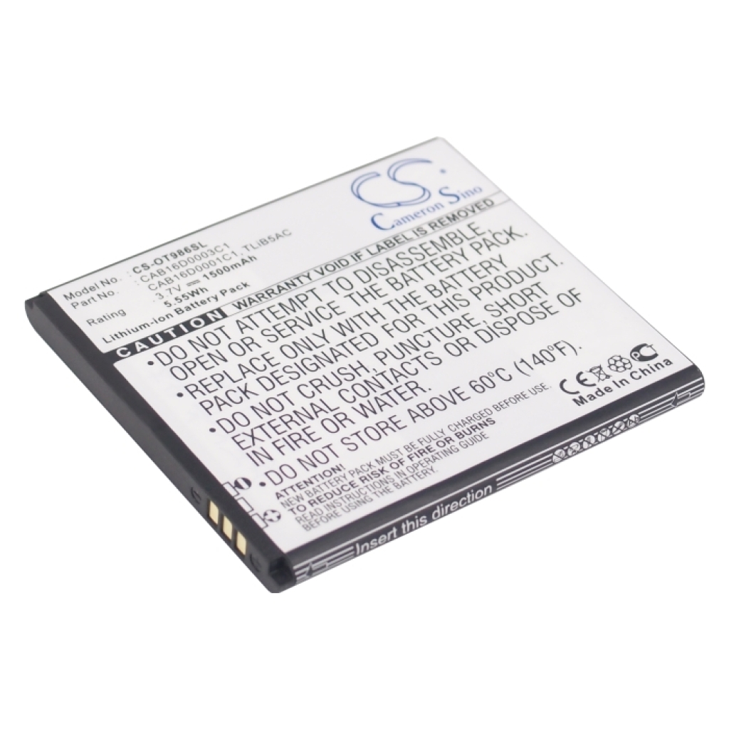 Mobile Phone Battery Alcatel CS-OT986SL