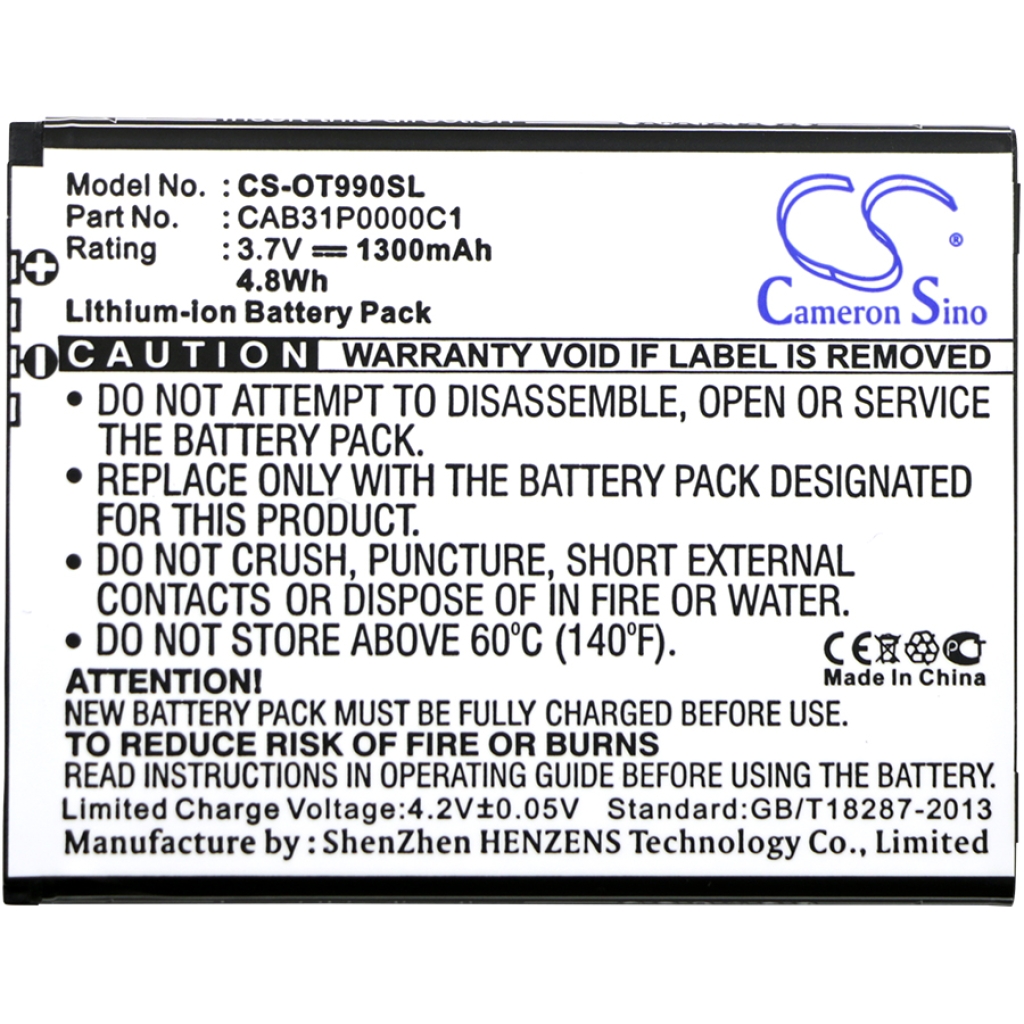 Battery Replaces CAB31P0001C1