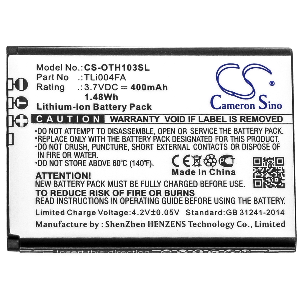 Mobile Phone Battery Alcatel OneTouch 1035D (CS-OTH103SL)