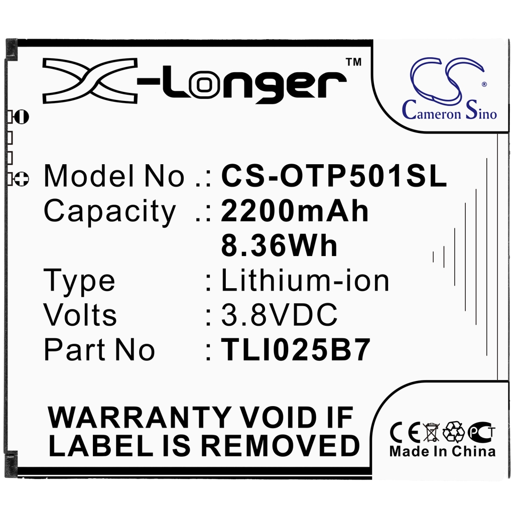 Mobile Phone Battery Alcatel A3 Plus (CS-OTP501SL)