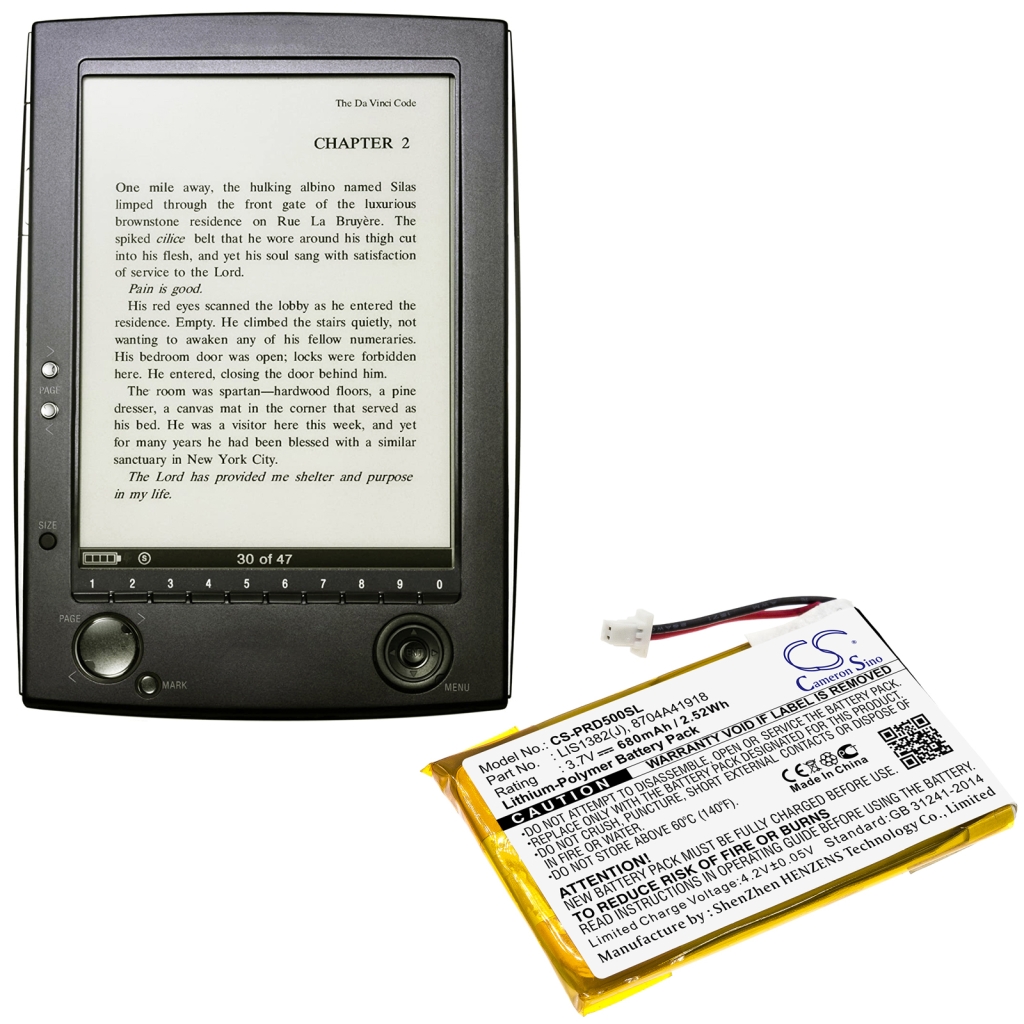 Ebook, eReader Battery Sony Portable Reader PRS-505 (CS-PRD500SL)
