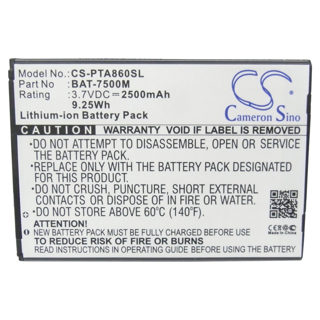 Mobile Phone Battery Pantech CS-PTA860SL