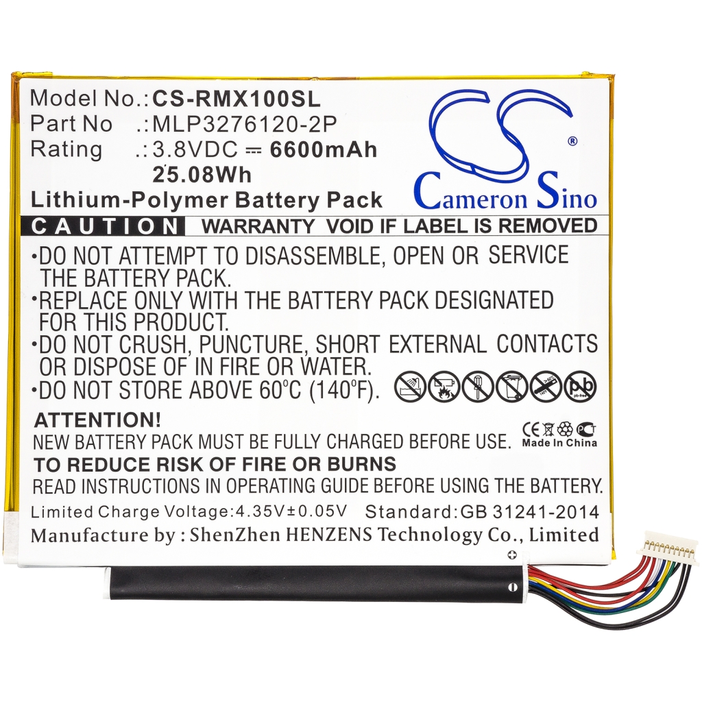 Tablet Battery Verizon Ellipsis 10 (CS-RMX100SL)