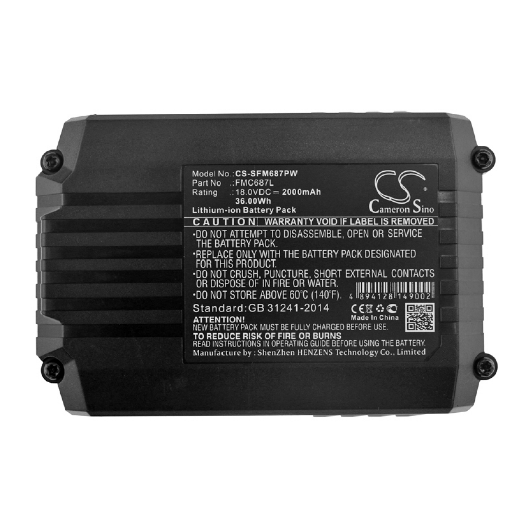 Power Tools Battery Porter Cable CS-SFM687PW