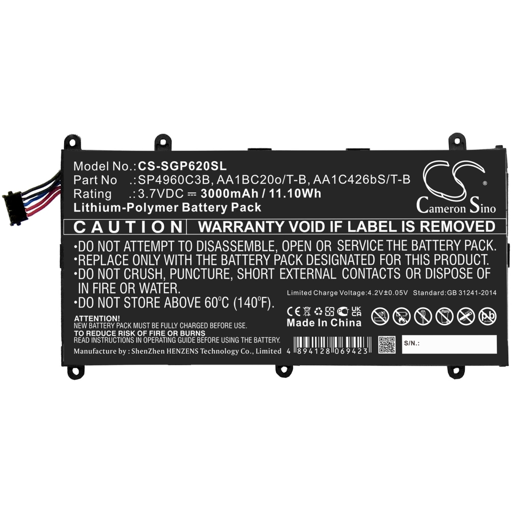 Tablet Battery Samsung GT-P6210MAYXAR (CS-SGP620SL)