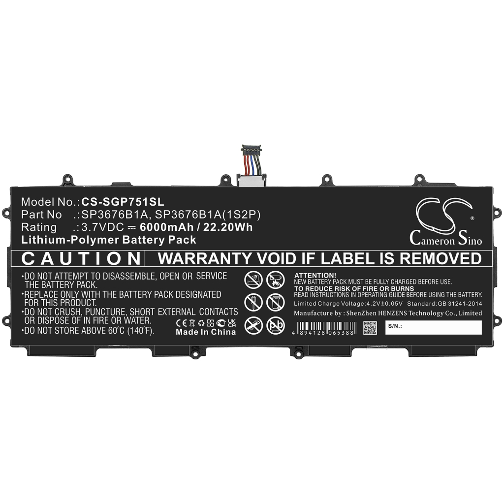 Tablet Battery Samsung Galaxy Tab 2 10.1 (CS-SGP751SL)