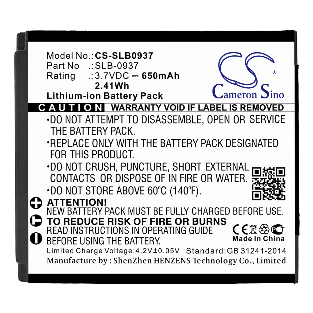 Camera Battery Samsung CS-SLB0937