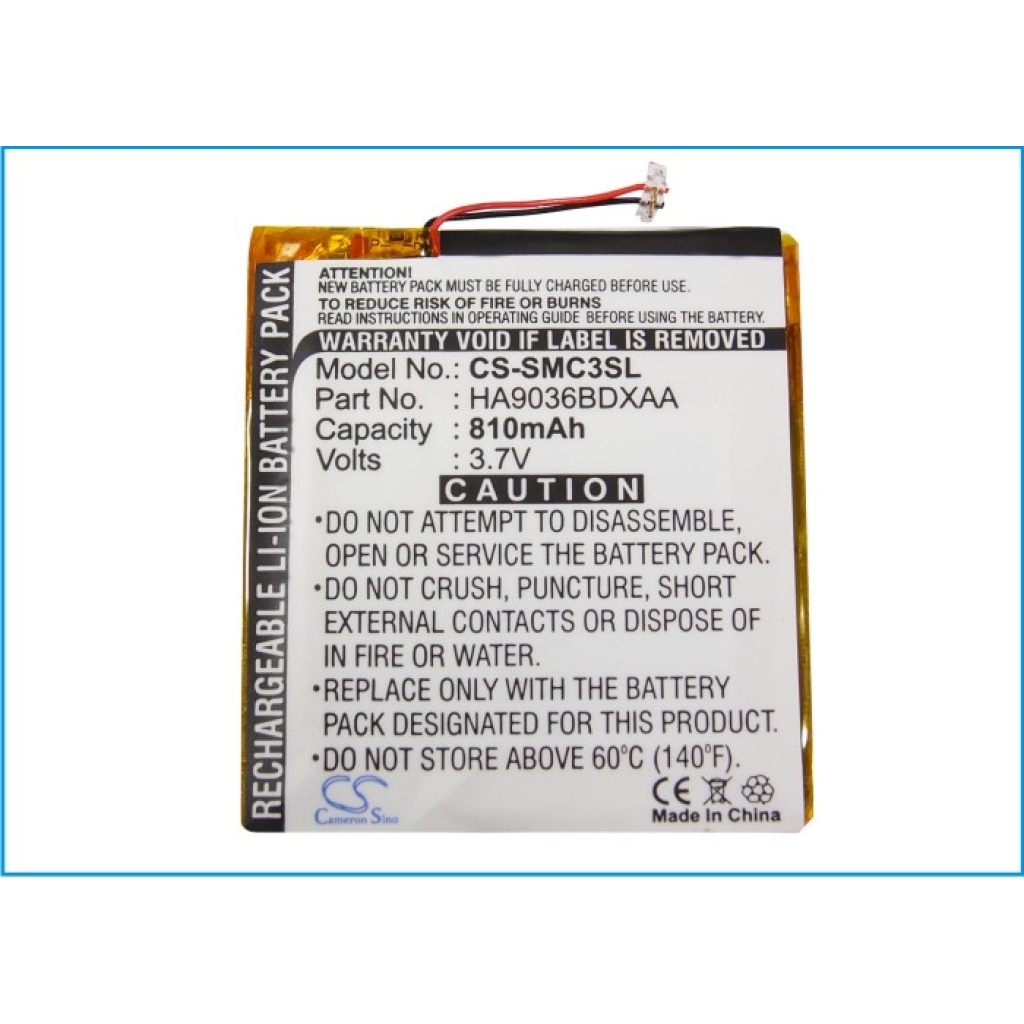 MP3, MP4, PMP Battery Samsung CS-SMC3SL