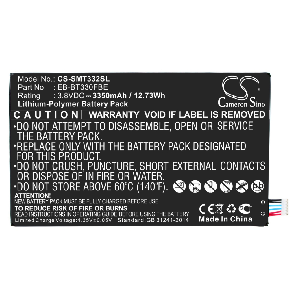 Tablet Battery Samsung SM-T335 Galaxy Tab 4 8.0 LT (CS-SMT332SL)