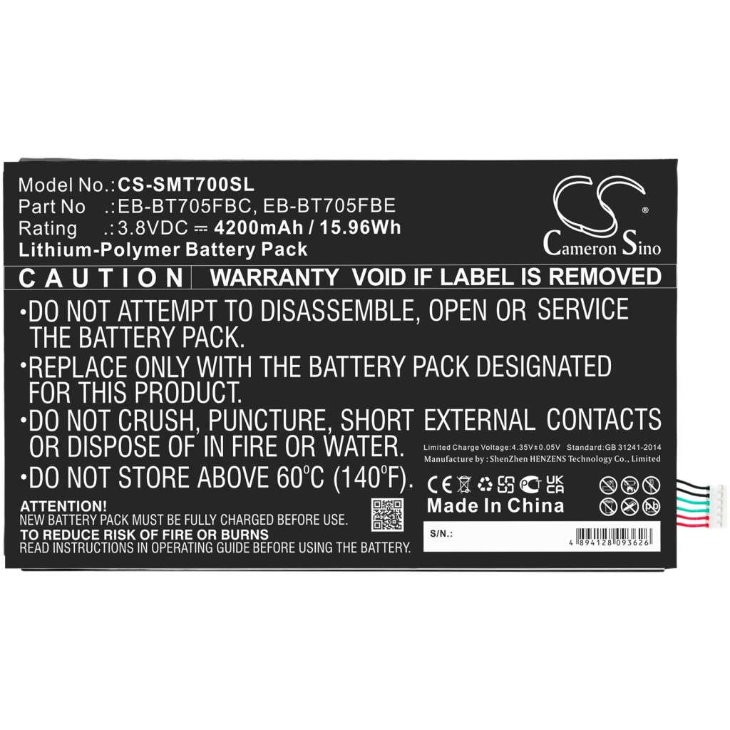 Tablet Battery Samsung CS-SMT700SL