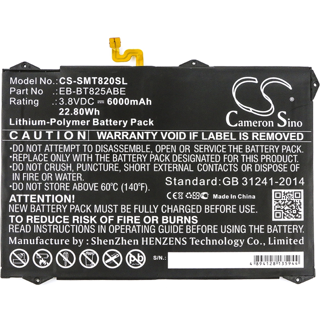 Tablet Battery Samsung SM-T825C (CS-SMT820SL)
