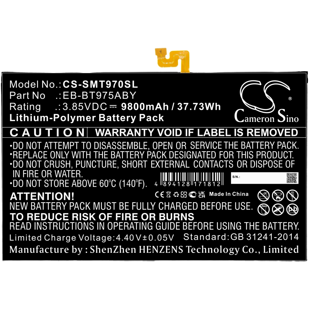 Tablet Battery Samsung SM-T978U (CS-SMT970SL)