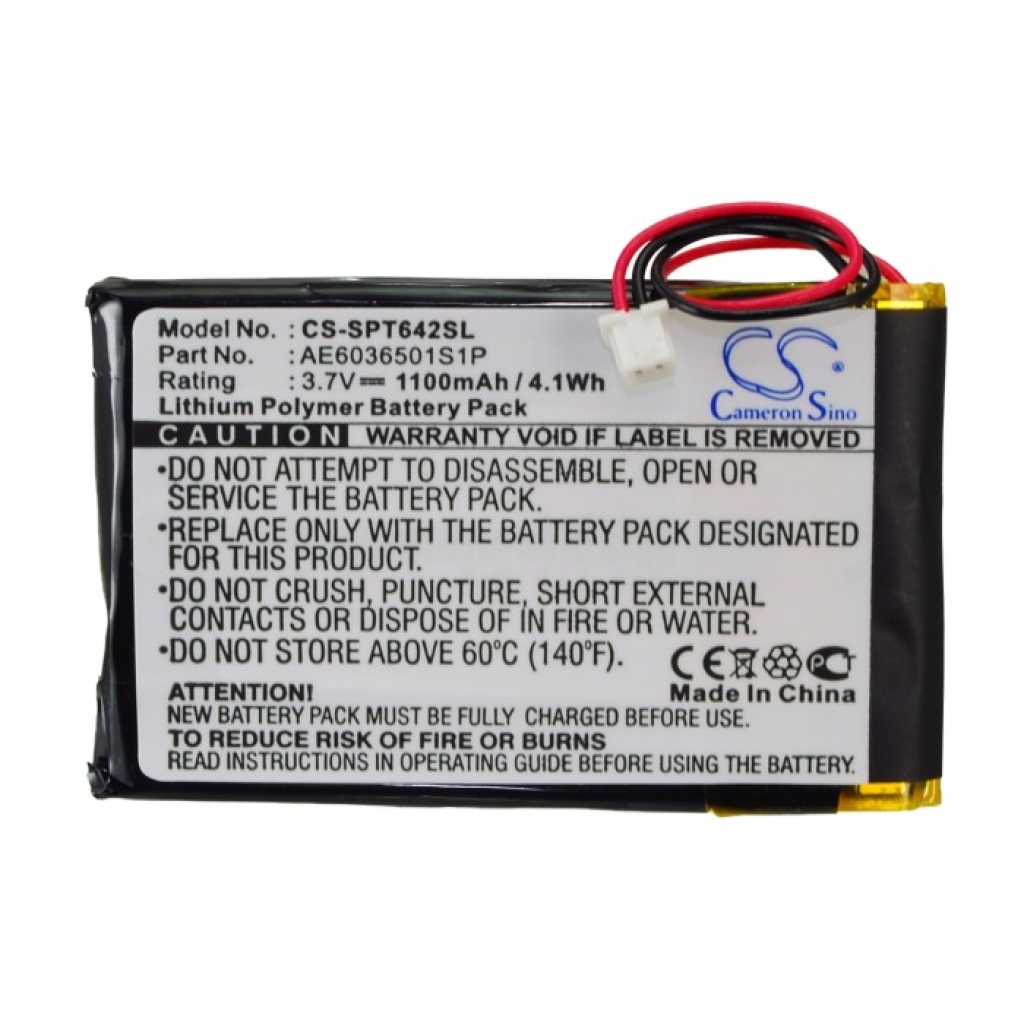 GPS, Navigator Battery Spetrotec CS-SPT642SL