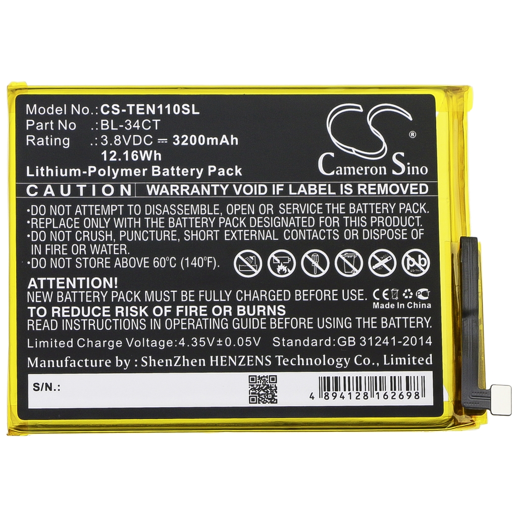 Mobile Phone Battery Tecno CS-TEN110SL