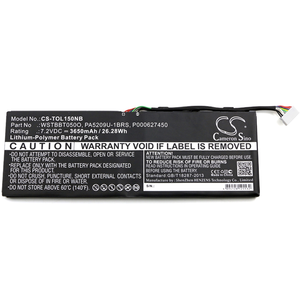 Notebook battery Toshiba Satellite L10W-CBT2N0 (CS-TOL150NB)