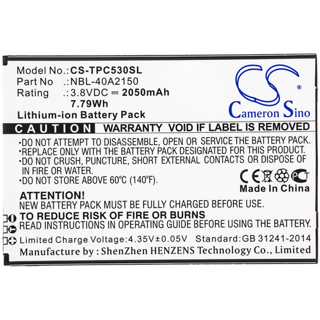 Mobile Phone Battery Neffos TP7031C (CS-TPC530SL)