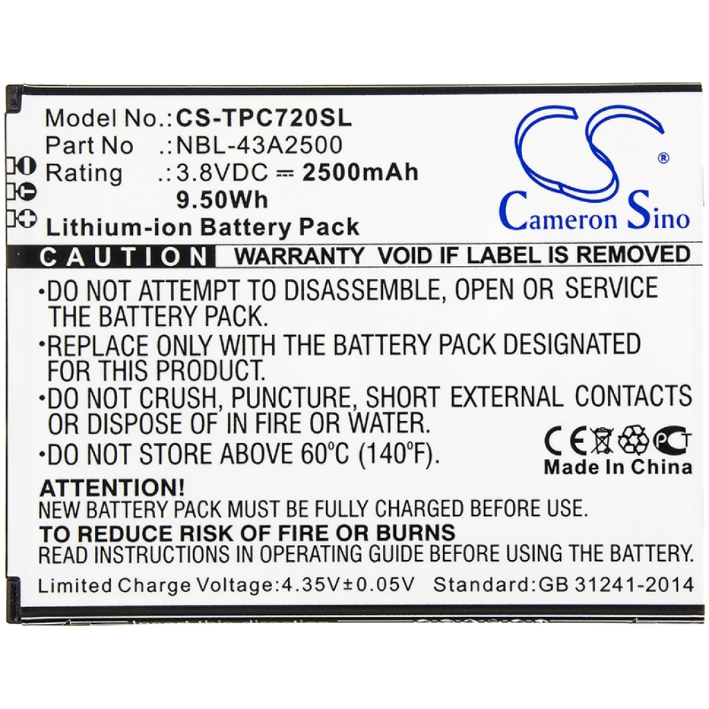 Mobile Phone Battery Tp-link Neffos C7s (CS-TPC720SL)