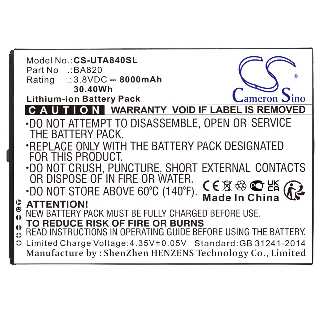 Tablet Battery Sonim CS-UTA840SL