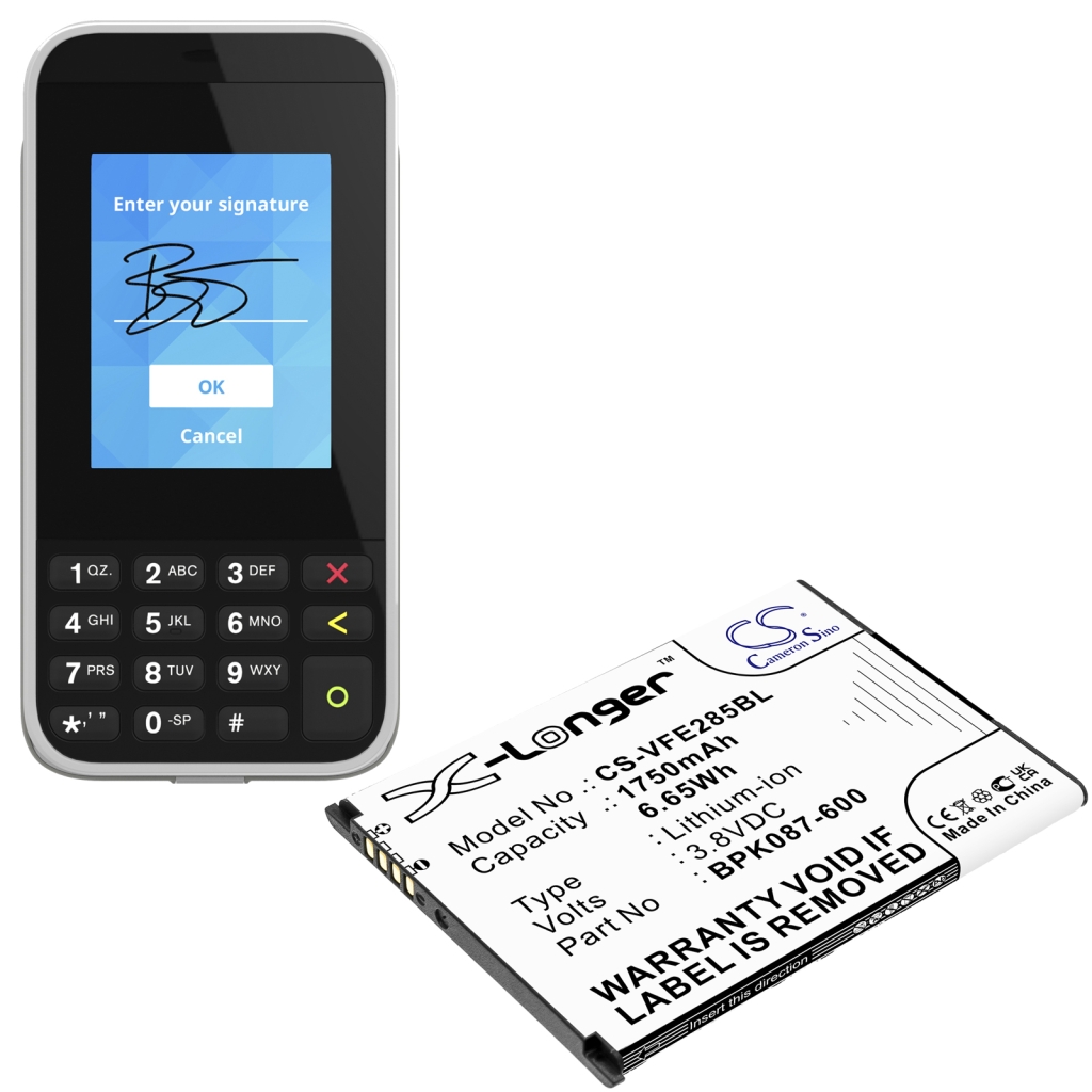 Akkumulátorok fizetési terminálokhoz Verifone CS-VFE285BL