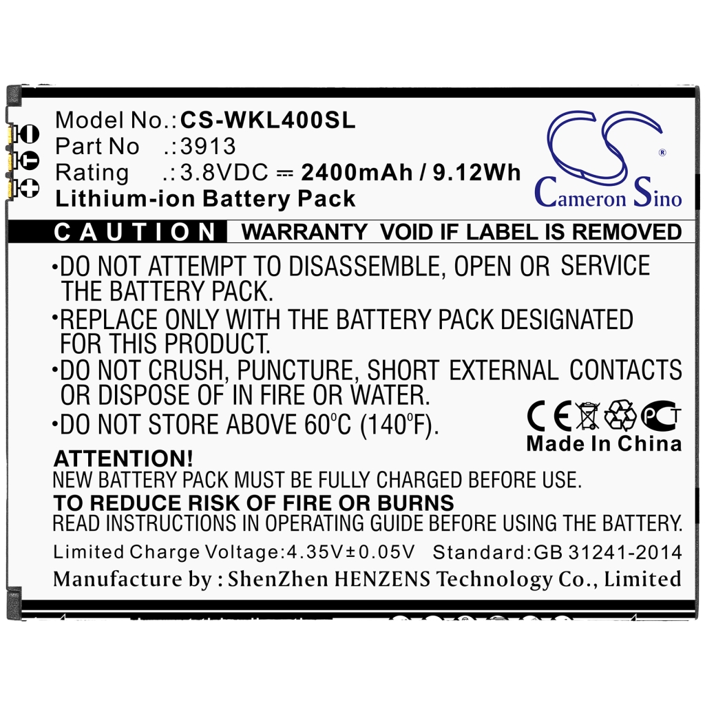 Mobile Phone Battery Wiko CS-WKL400SL