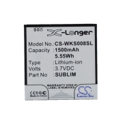 CS-WKS008SL<br />Batteries for   replaces battery BLUSH