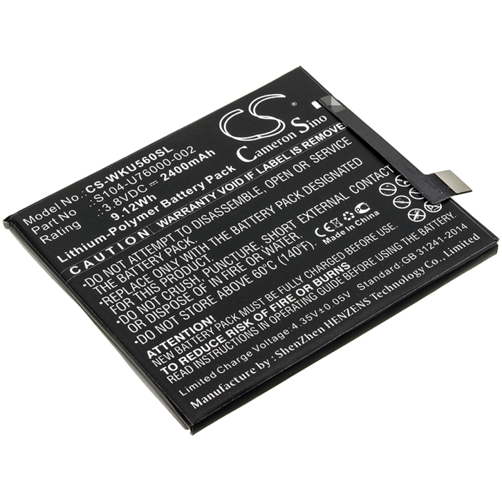 Mobile Phone Battery Wiko P6601 (CS-WKU560SL)