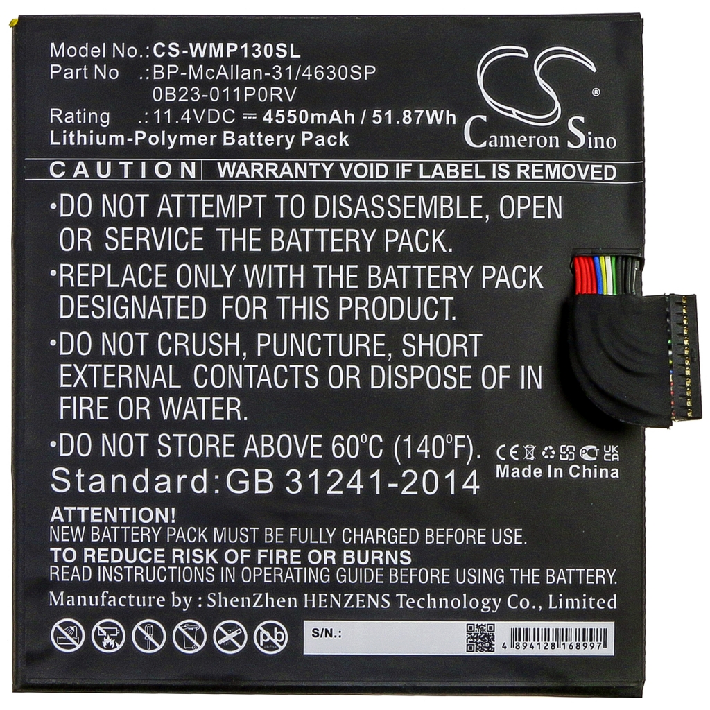 Tablet Battery Wacom CS-WMP130SL