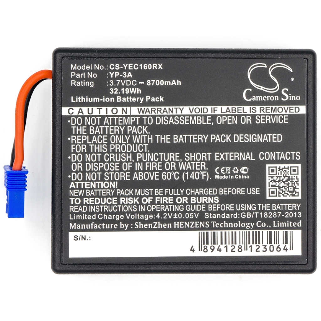 Batteries for airsoft and RC Yuneec CS-YEC160RX