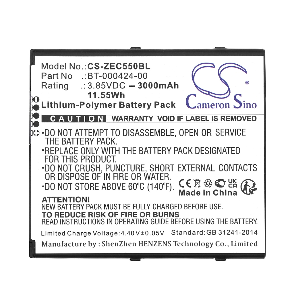 BarCode, Scanner Battery Zebra CS-ZEC550BL