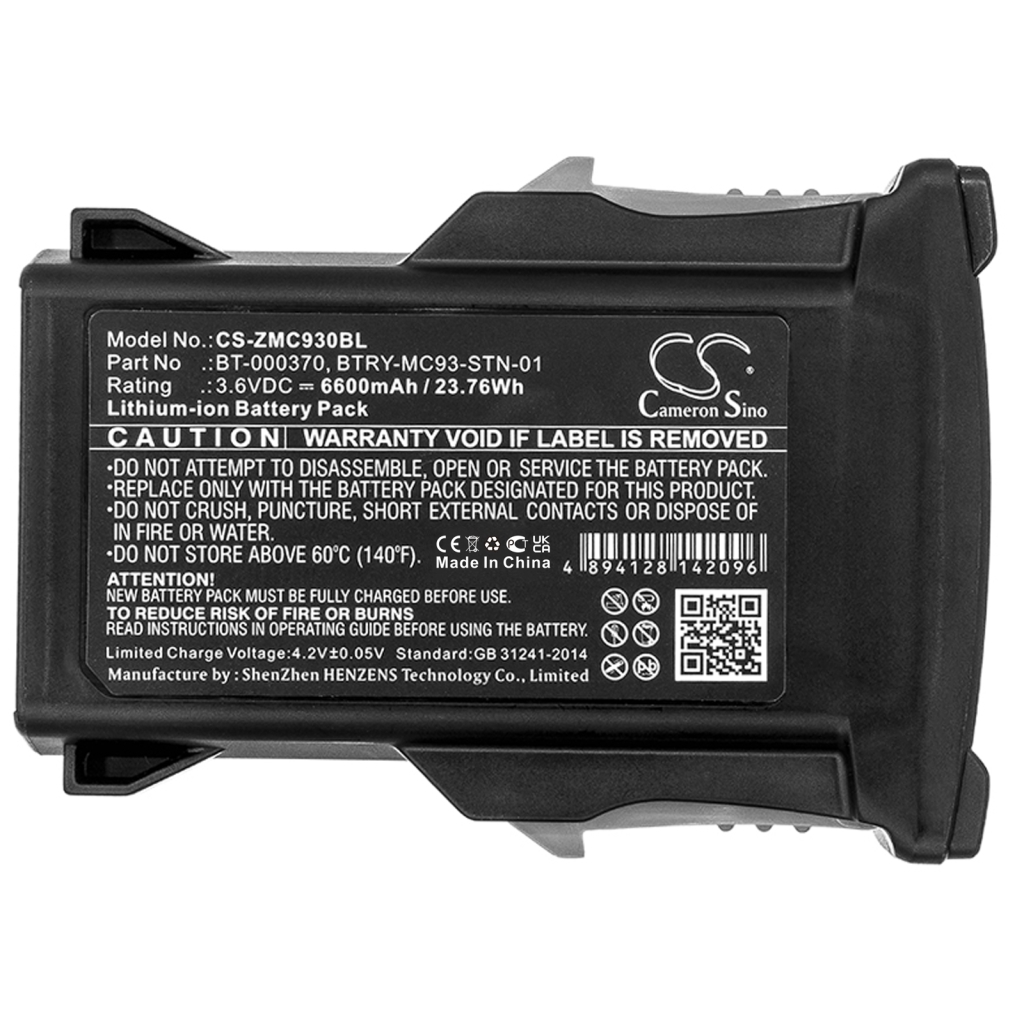 BarCode, Scanner Battery Zebra CS-ZMC930BL