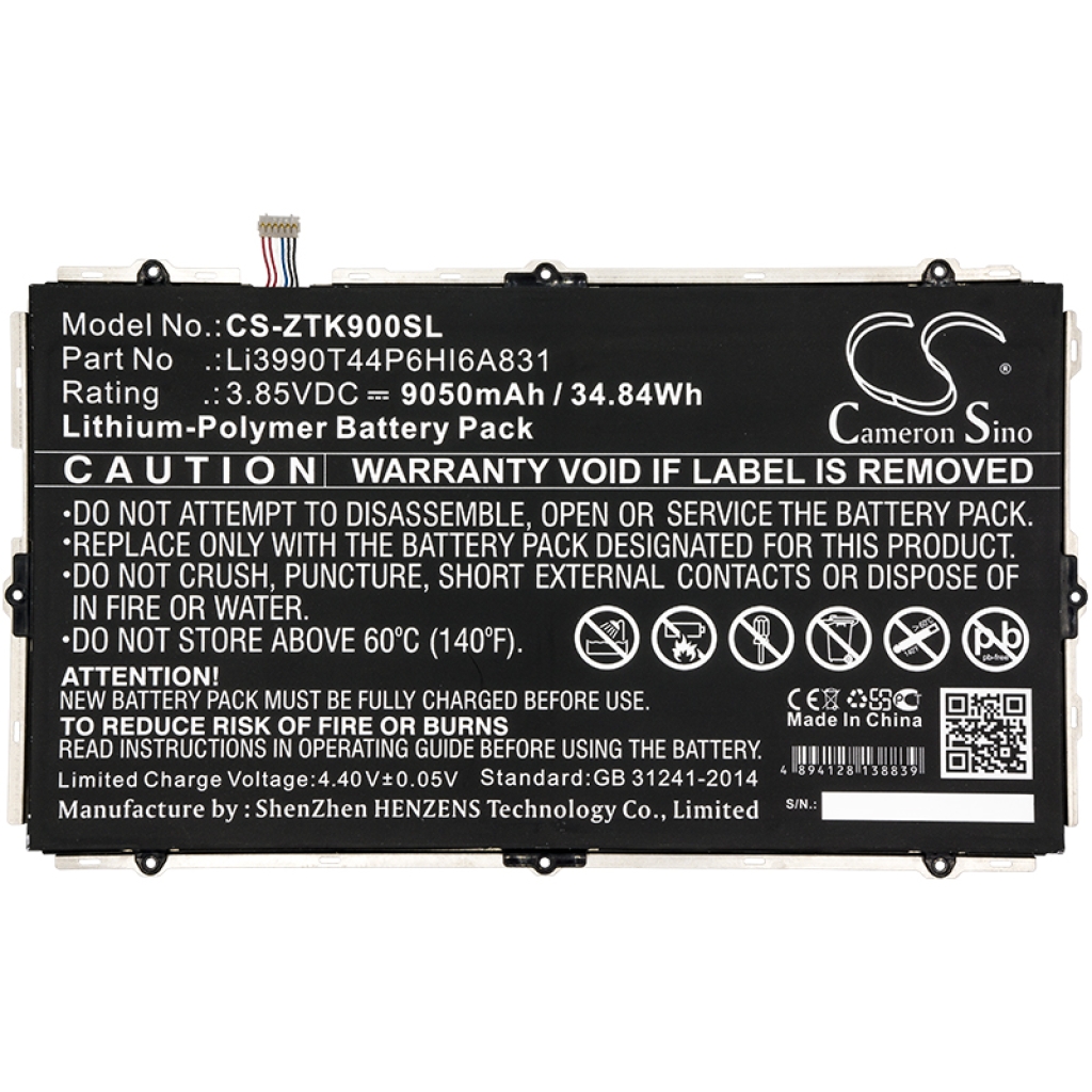 Tablet Battery ZTE ZPAD 10.1 (CS-ZTK900SL)