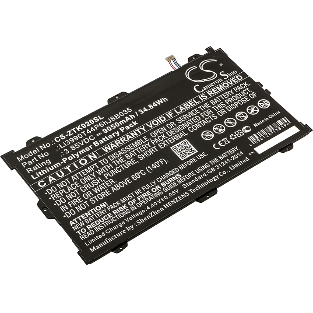 Tablet Battery ZTE CS-ZTK920SL