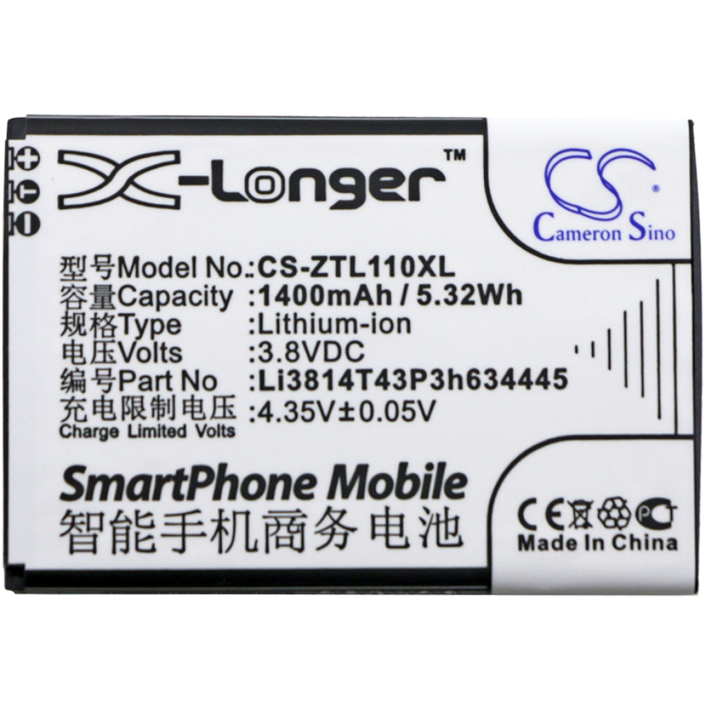 Mobile Phone Battery ZTE CS-ZTL110XL