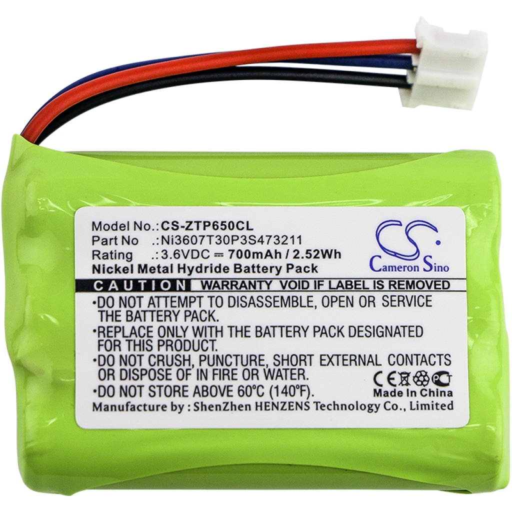 Cordless Phone Battery ZTE WP850 (CS-ZTP650CL)